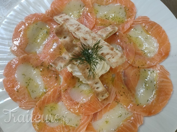 Carpaccio saumon et St Jacques 